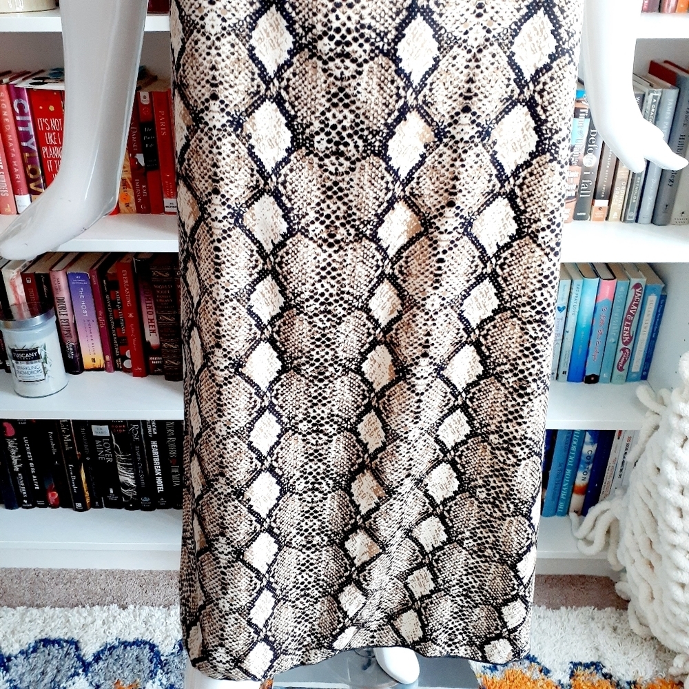 NEW See You Monday Snake Print Spaghetti Strap Dress Size Medium P5542 - Picture 3 of 11